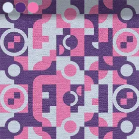 Geometric Circle Shapes Pink-Purple