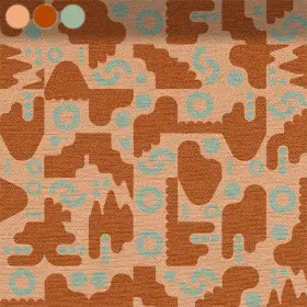 Geometric Contrasts Orange-Turquoise