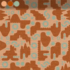 Geometric Contrasts Orange-Turquoise