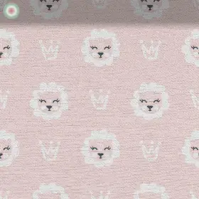 Lions and Crowns Design Pink