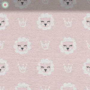 Lions and Crowns Design Pink