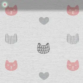 Katzen und Herzen Muster