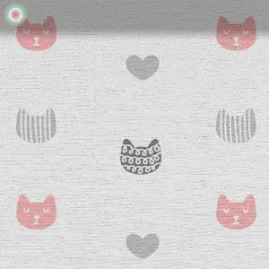 Cats and Hearts Pattern
