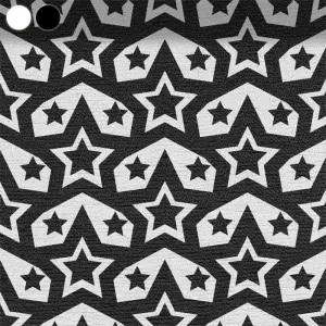 Star Rows in Black and White