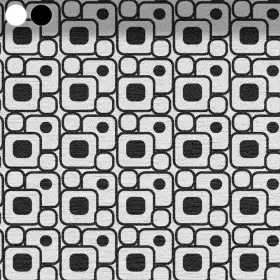 Geometric Squares B&W