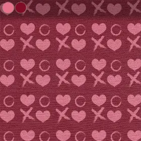 Heart-Circle Pattern Red