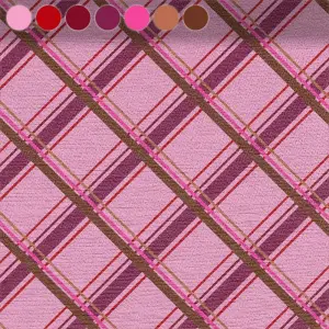 Diagonal Plaid in Pink