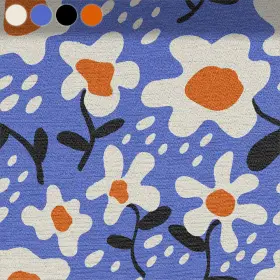 Fried Egg Flowers on Blue