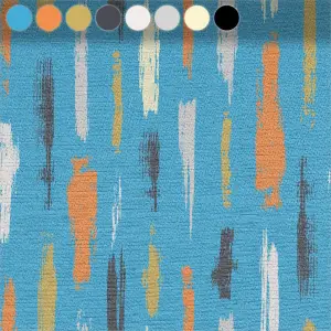 Colorful Brushstrokes on Turquoise