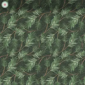 Fir Twigs on Dark Green