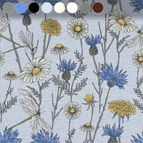 Floral Splendor on Blue