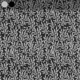 Grey Leaves on Black