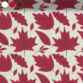 Red Leaves on Cream