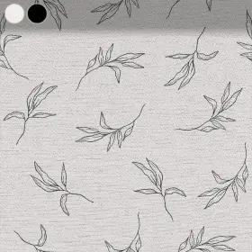 Schwarz-Weiß Blättermotiv