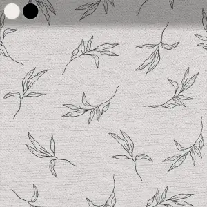 Black-and-White Leaf Motif