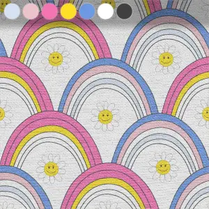 Cheerful Rainbow Worlds white