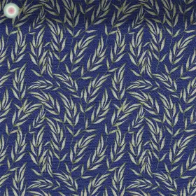 Leaf Pattern on Blue