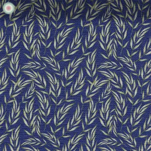 Leaf Pattern on Blue