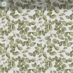 Green Leaves on White