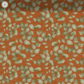 Green Leaves on Orange