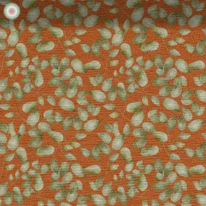 Grüne Blätter auf Orange