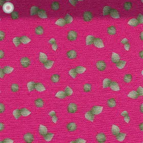 Grüne Blätter auf Pink