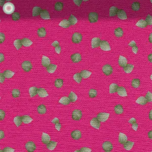 Green Leaves on Pink