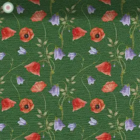 Floral Blossom Splendor on Green