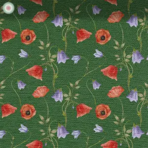 Floral Blossom Splendor on Green