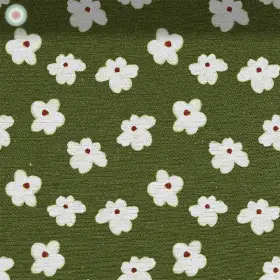 White Blossoms on Green