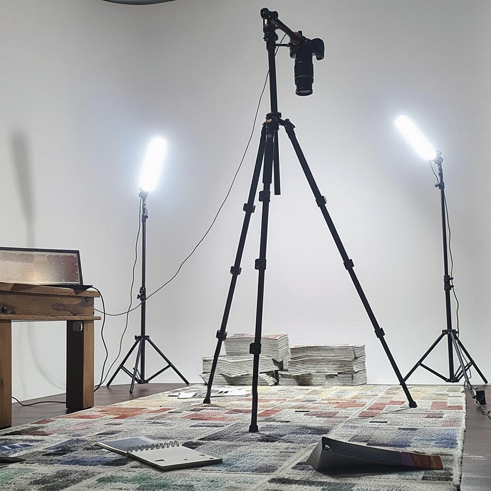 Setup for inspecting carpets